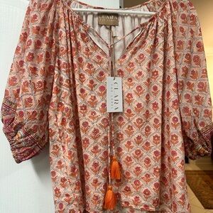 CLARA the Label Women's Pink and Orange Top